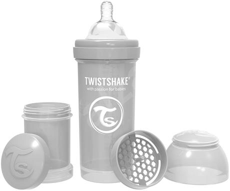 Set kojenecká fľaša twistshake modrá, twistshake