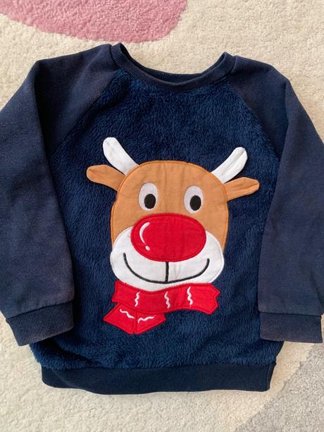 Vianočná chlpatá tepla mikinka vel. 6, 116