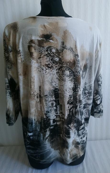 Dámsky elastický top s farebným vzorom, bonita, xxl