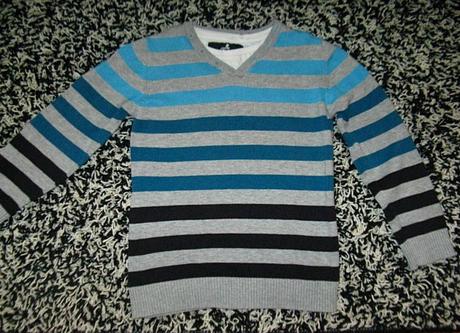 Pásikavý pulóver/výborný stav, palomino,122