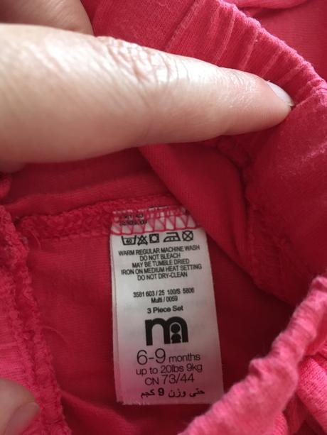 Ruzovo-cervene kratasy , mothercare,80