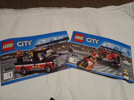 Lego city 60084 prepravný kamión, motorky, 