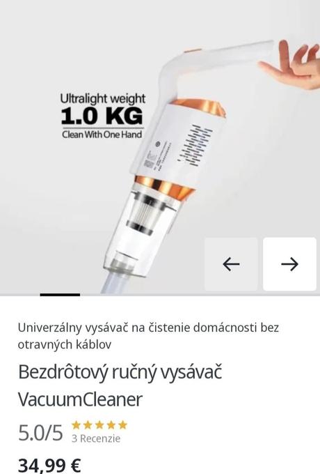 Mini vysávač bezdrôtový,