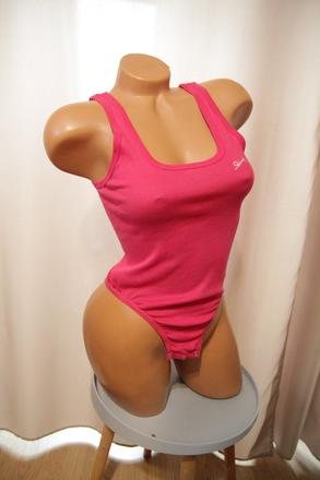 Ružový body top, xs, xs