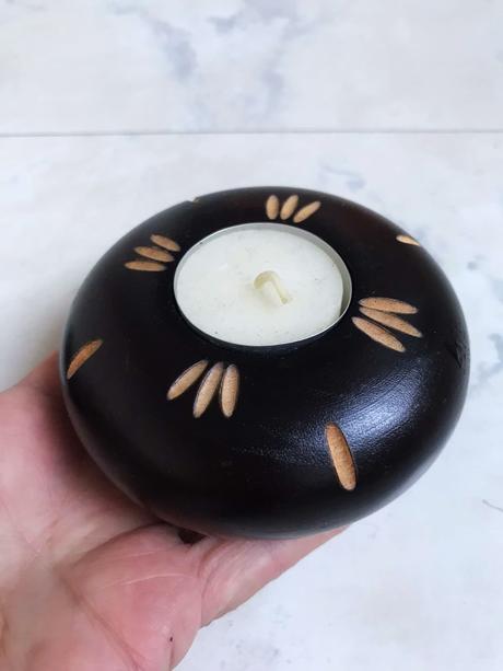 Naturálne drevené svietniky 2 ks,