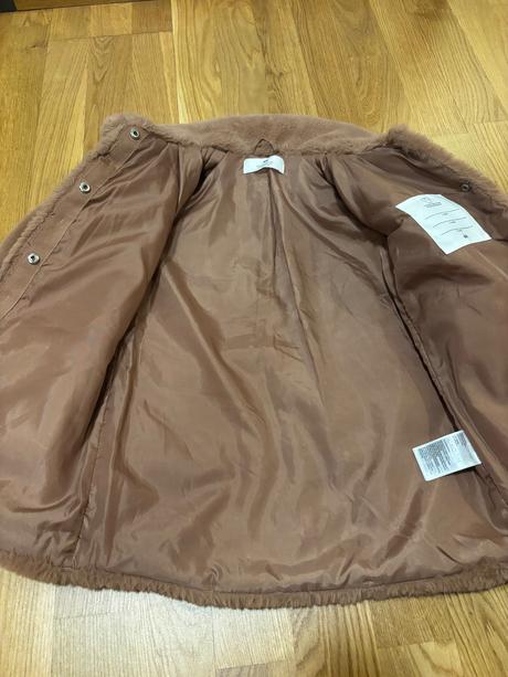 Dievčenský zimný kožuštek, h&m,128