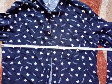 Košeľa l čierny podklad, l