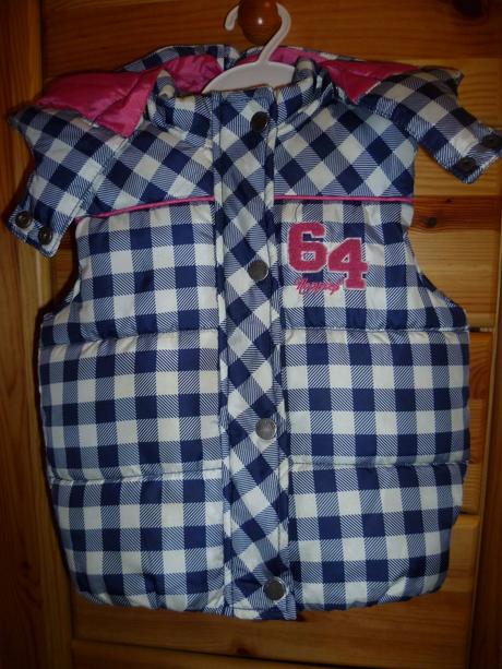 Kockovaná zateplená vesta noppies, 80