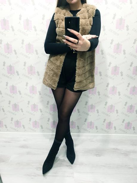 Kožušinová vestička s, s