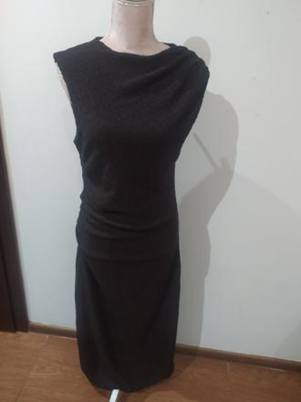 Dlhé šaty s riasenim, h&m,l