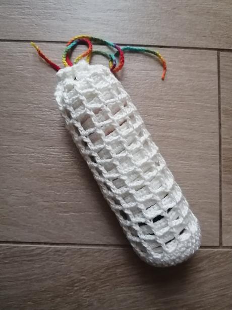 Originálne háčkované pexeso farebné srdiečka,