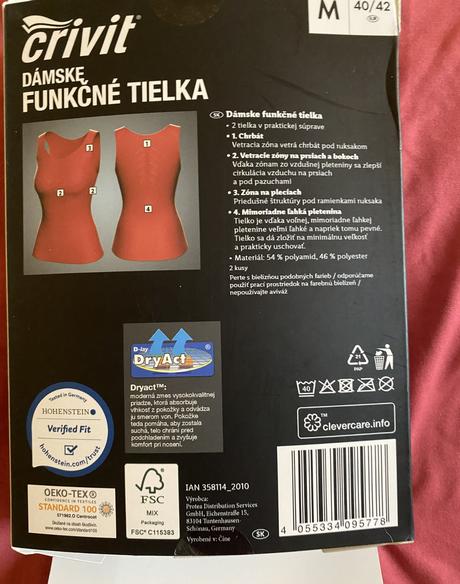 Športové tričko  tielko crivit v. m - 40/42, crivit,m