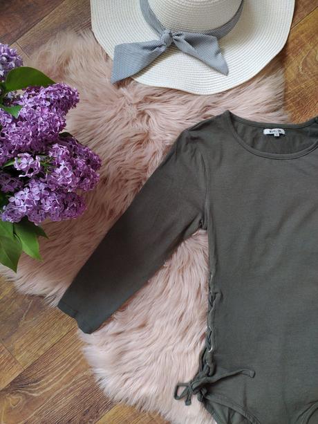 Khaki dámske body, s