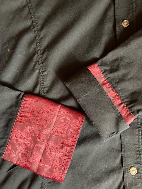 Košeľa lesklá vínovočervená, m