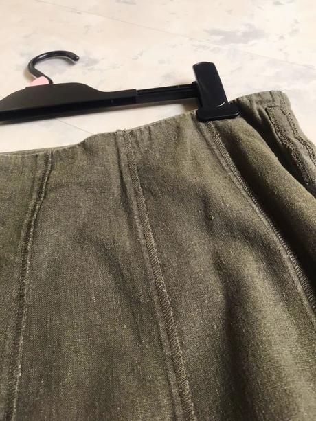 Ľanová tulipánková dlhšia sukňa, george,44