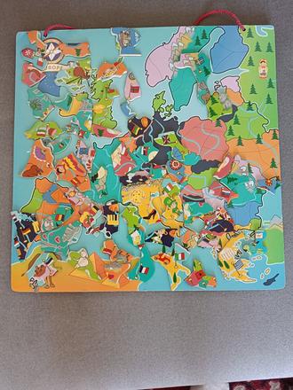 Magnetická tabuľa európa+puzzle, 