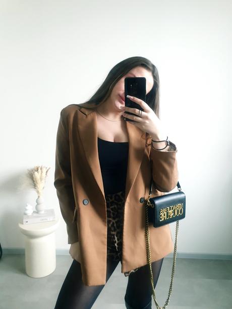 Hnedé oversize sako s, s