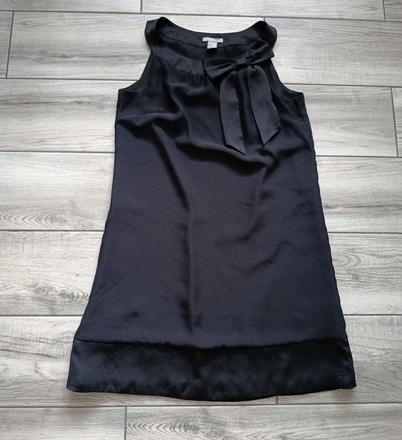 Čierne šaty s mašľou - h&m -38/m, h&m,m