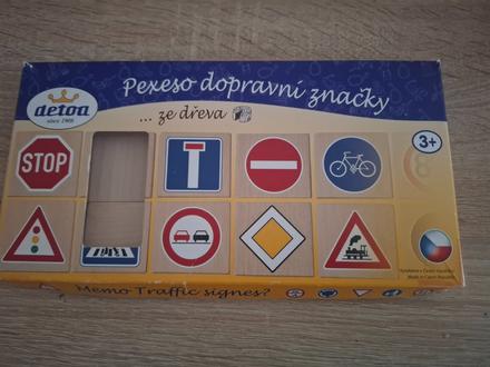 Drevene vzdelavacie pexeso - dopravne znacky, 