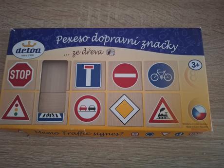Drevene vzdelavacie pexeso - dopravne znacky, 