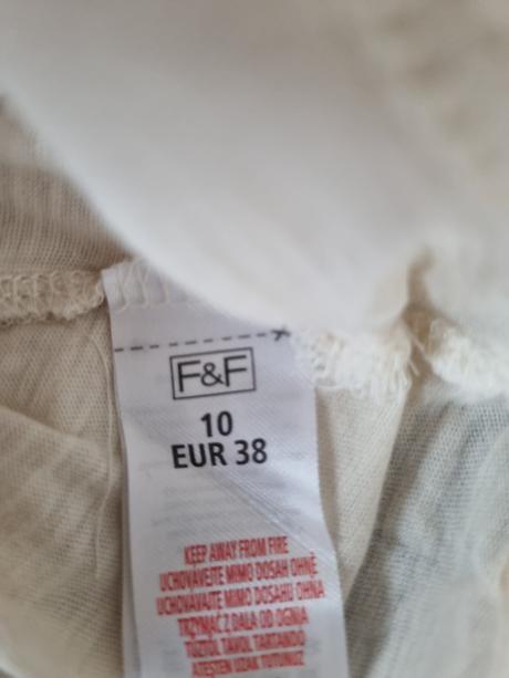 Maslový top s čipkou f&f veľ. 38, f&f,38