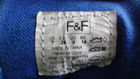 Modré vyššie topánky, f&f,24