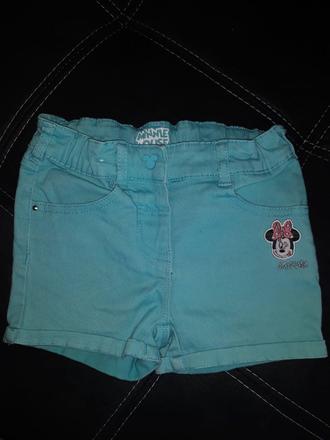 Tyrkysové šortky minnie, disney,110