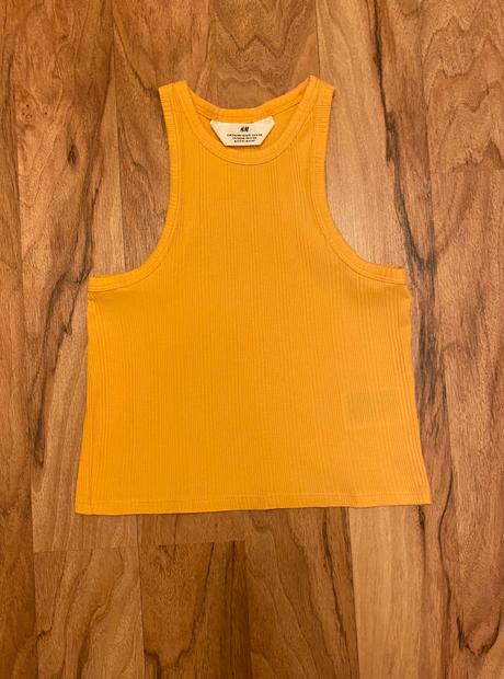 Oranžový crop-top, h&m,134