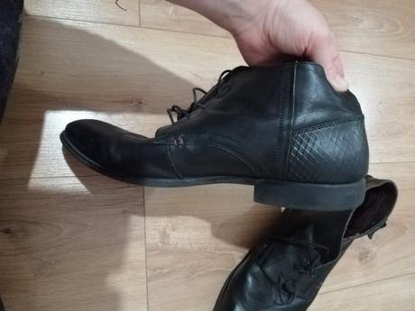 Čierne kožené topanky, 45