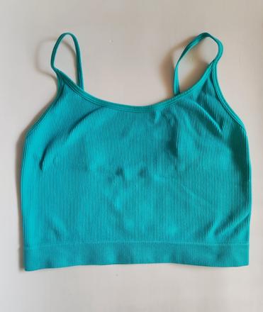 Rebrovaný crop top, new yorker,xs