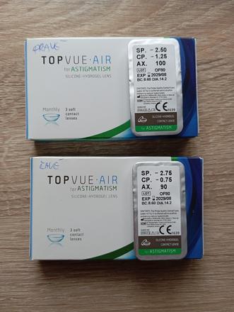 Kontaktne sosovky topvue pre astigmatismus,