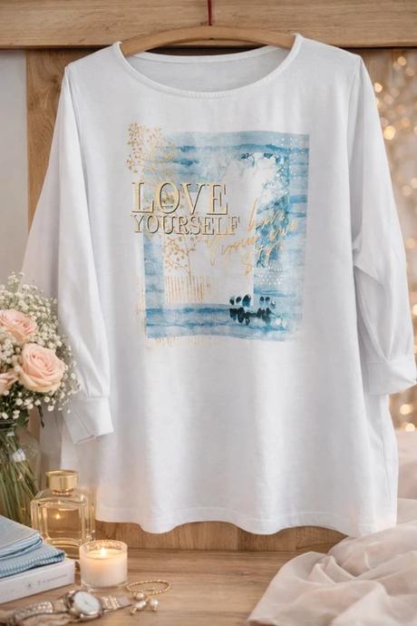 Tričko trojštvrťové rukávy pekne príjemné na telo, l