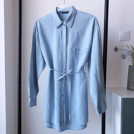 Svetlomodrá košeľa massimo dutti 38/40/m, m