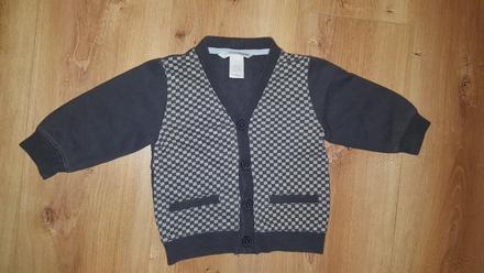 Sivá kockovaná mikinka č.74, h&m,74