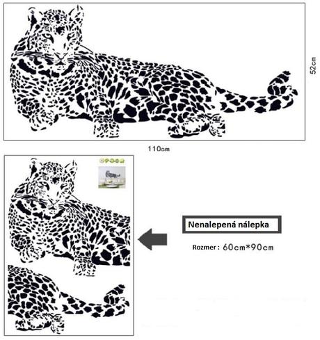 Nálepka na stenu leopard,