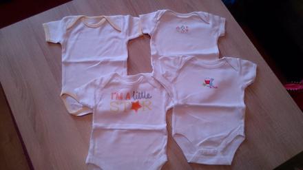 Body s krátkym rukávom - 4 ks, f&f,68