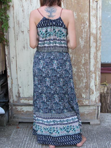 Vzorované maxi šaty, s