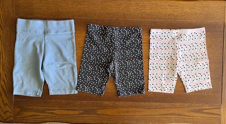 Farebné krátke legínky - trojset, kids,128