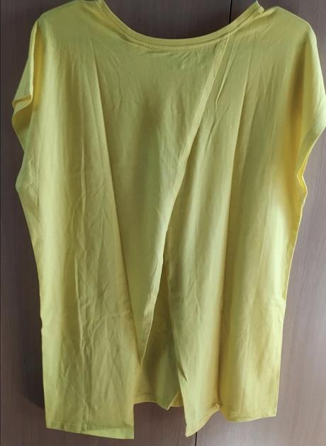 Žlté tričko z prekladanym chrbtom veľ. xl, gate,xl