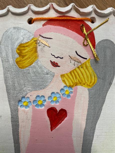 Krásny miniobrázok anjel víla šťastie a láska,