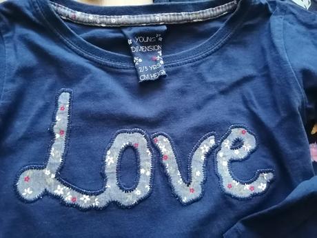 Tmavomodré tričká s dlhým rukávom, h&m,98