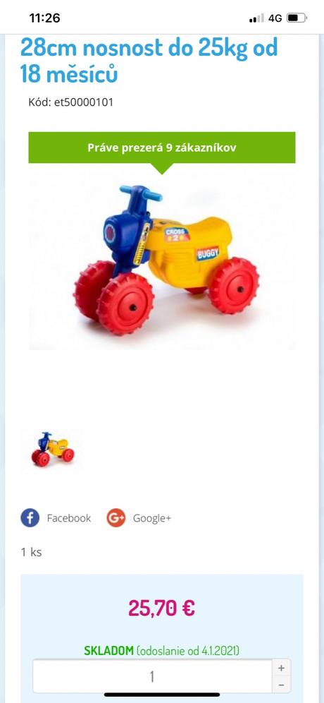 Detské kvalitne pevné odrážadlo do 25 kg,od 18 mes, 