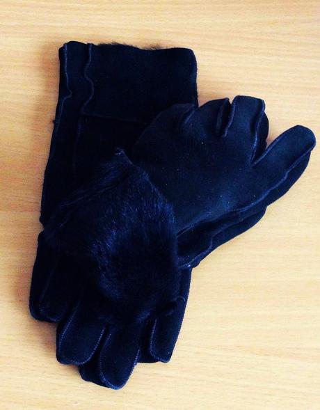 Kožené rukavice s kožušinou, m