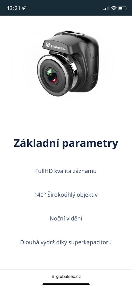Palubná kamera globalsec fullhd, 