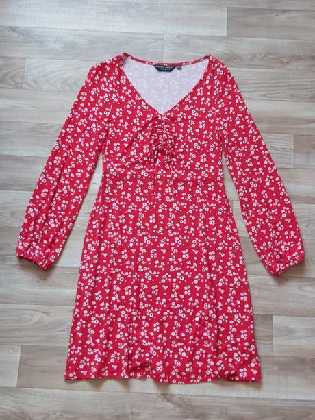 Červené šaty od dorothy perkins,veľ.36, dorothy perkins,36