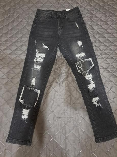 Dámske roztrhané rifle, s