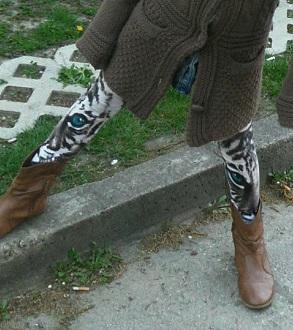 Tigrové legíny, h&m,128