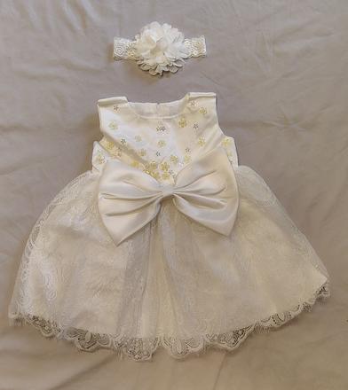 Slávnostný biely 3 set pre dievčatko, 80 - 86 cm, 86