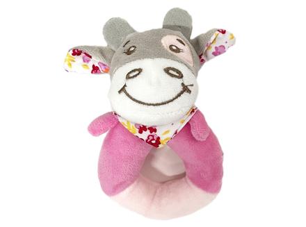 Hrkálka plyšová kravička 13cm,