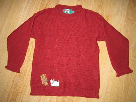 Pletený pulover--5/6 rokov, 116